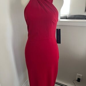 RACHEL Rachel Roy Vibrant Red Midi Dress